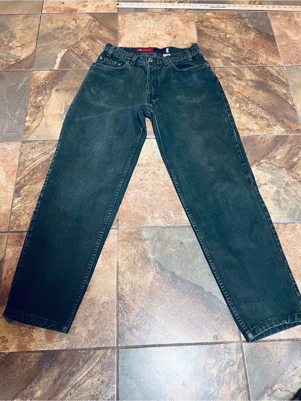 Vintage Levi’s SilverTab Loose Fit Green Acid Wash Jeans 32x30 Y2K Baggy
